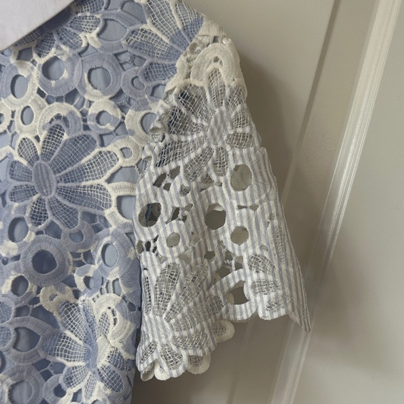 NWT - English Factory Blue and White Lace Dress - Picture 6 of 8